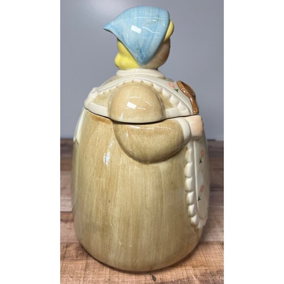 Vintage 80s Otagiri Double Sided Ceramic Country Girl Cookie Jar - Picture 2 of 9